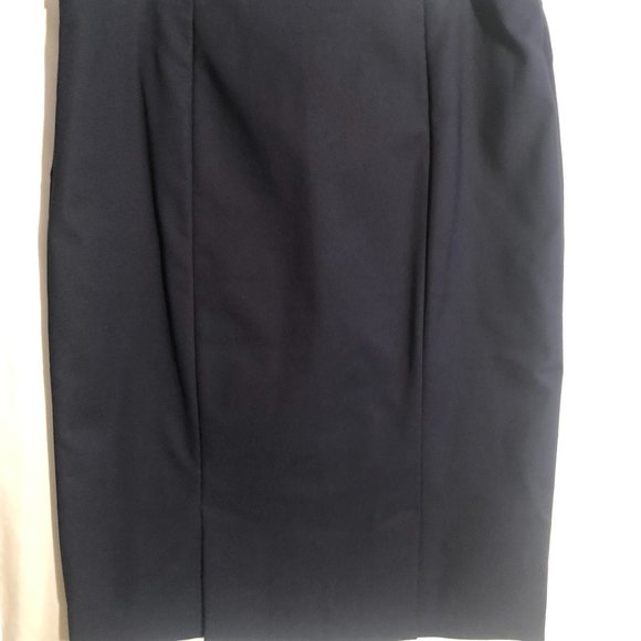 Ellen Tracy Classic Navy Stretch Pencil Skirt - Picture 2 of 5